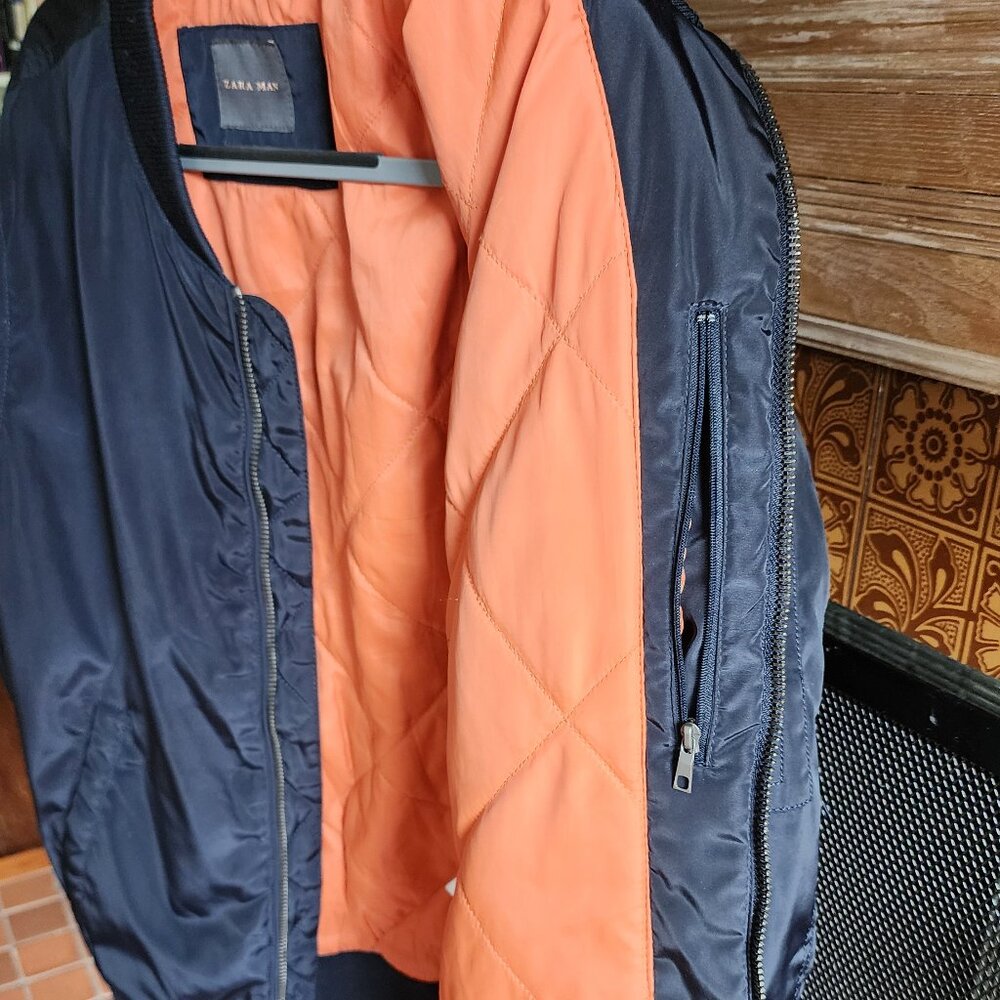 Zara Man Padded Bomber Jacket View 2